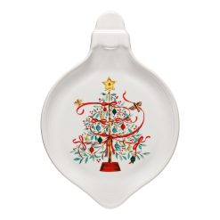 Fiesta Dinnerware - Holly Berry Christmas Tree 8 3/4 Inch Ornament Shaped Plate - Holly Berry Christmas Tree 8 3/4 Inch Ornament Shaped Plate