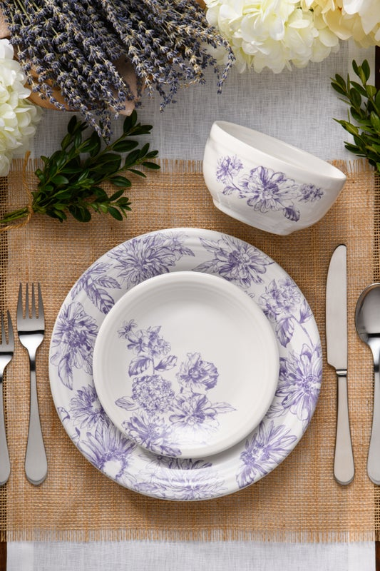 Fiesta Dinnerware - Botanical Floral Lavender Bistro Coupe 5 1/2 Inch Cereal Bowl 22 OZ - Botanical Floral Lavender Bistro Coupe 5 1/2 Inch Cereal Bowl 22 OZ - Image 2