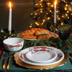 Alternative view of Fiesta Dinnerware - Holly Berry Christmas Garland Classic Bistro Coupe 3-Piece Place Setting, Service for 1 - Holly Berry Christmas Garland Classic Bistro Coupe 3-Piece Place Setting, Service for 1