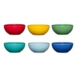 Fiesta Dinnerware - Mixed Vibrant 3 3/4-Inch Mixed Color 5OZ Mini Bowls, Set of 6 - Mixed Vibrant 3 3/4-Inch Mixed Color 5OZ Mini Bowls, Set of 6