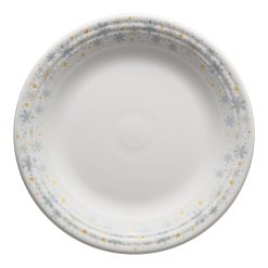 Fiesta Dinnerware - White Snowflake Classic Rim 10 1/2 Inch Dinner Plate - White Snowflake Classic Rim 10 1/2 Inch Dinner Plate