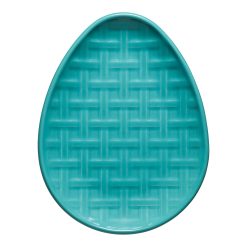 Alternative view of Fiesta Dinnerware - New Retired Embossed Egg Shaped Plate 10 Inch - New Retired Embossed Egg Shaped Plate 10 Inch