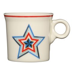Fiesta Dinnerware - Americana Lapis Faceted Star Classic Ring Handle 10 1/4 OZ Mug - Americana Lapis Faceted Star Classic Ring Handle 10 1/4 OZ Mug