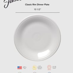 Alternative view of Fiesta Dinnerware - Lavender Classic Rim 10 1/2 Inch Dinner Plate - Lavender Classic Rim 10 1/2 Inch Dinner Plate