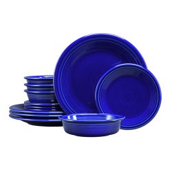 Fiesta Dinnerware - New Retired Classic Rim 12-Piece Dinnerware Set, Service for 4 - New Retired Classic Rim 12-Piece Dinnerware Set, Service for 4