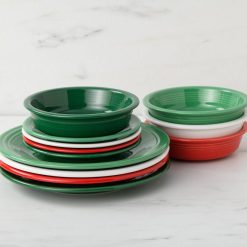 Alternative view of Fiesta Dinnerware - Christmas Mixed Color Classic Rim 12-Piece Dinnerware Set, Service for 4 - Christmas Mixed Color Classic Rim 12-Piece Dinnerware Set, Service for 4