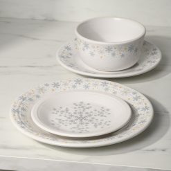Alternative view of Fiesta Dinnerware - White Snowflake Classic Rim 7 1/4 Inch Salad Plate - White Snowflake Classic Rim 7 1/4 Inch Salad Plate