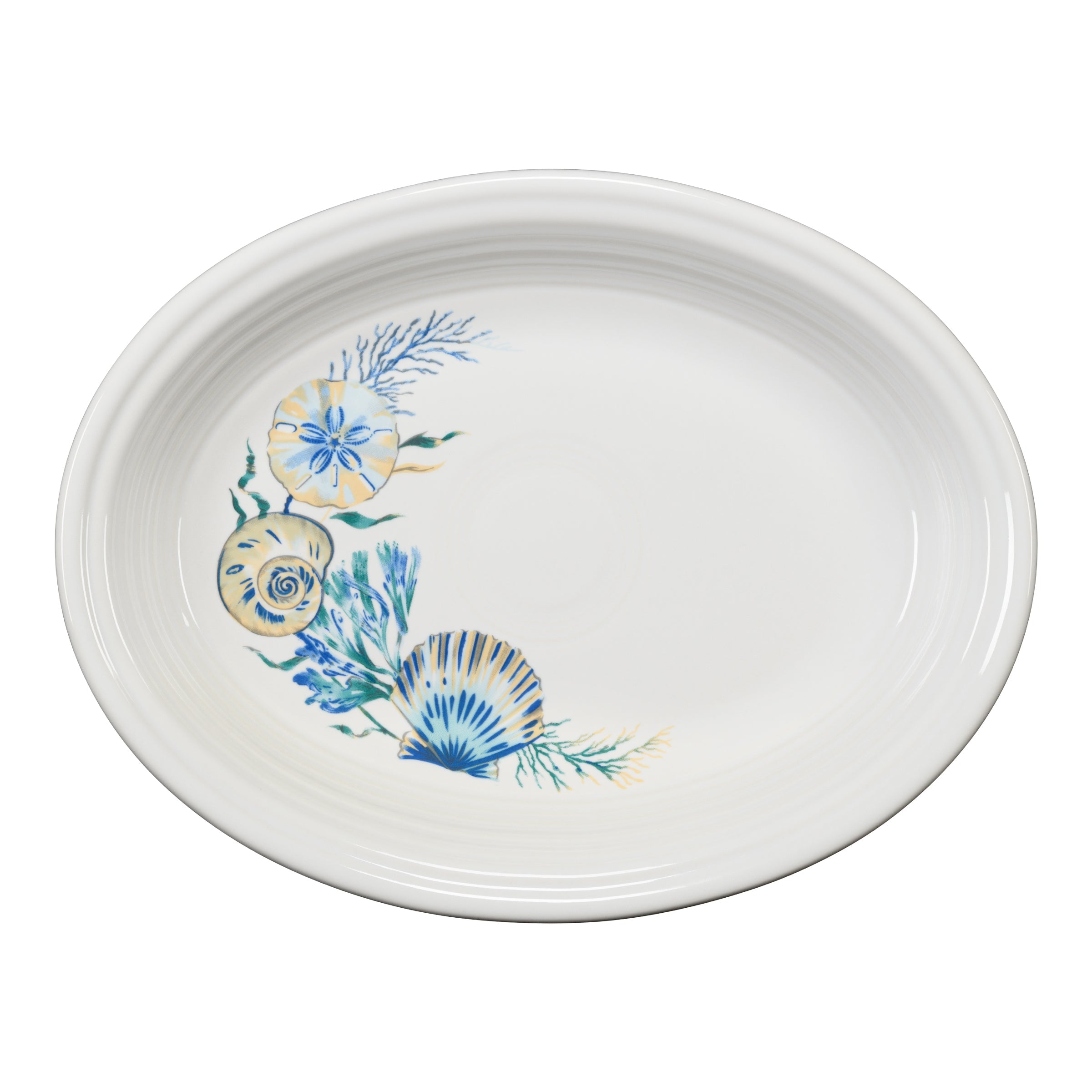 Fiesta Dinnerware - New Retired Coastal Shores 11 5/8 Inch Medium Oval Serving Platter - New Retired Coastal Shores 11 5/8 Inch Medium Oval Serving Platter