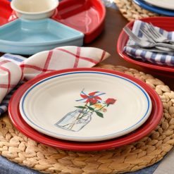 Alternative view of Fiesta Dinnerware - Americana Mason Jar Classic Rim 9 Inch Luncheon Plate - Americana Mason Jar Classic Rim 9 Inch Luncheon Plate