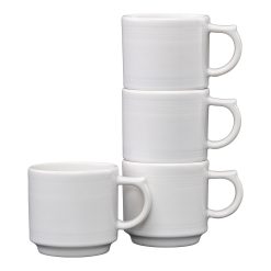 Fiesta Dinnerware - White 16 OZ Set of 4 Stackable Mug Set - White 16 OZ Set of 4 Stackable Mug Set