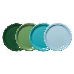 Fiesta Dinnerware - Mixed Aegean Bistro Coupe 9 Inch Luncheon Plate, Set of 4 - Mixed Aegean Bistro Coupe 9 Inch Luncheon Plate, Set of 4