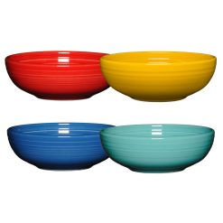 Fiesta Dinnerware - Mixed Vibrant Bistro Coupe 7 5/8-Inch 38OZ Medium Bowls, Set of 4 - Mixed Vibrant Bistro Coupe 7 5/8-Inch 38OZ Medium Bowls, Set of 4