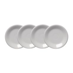 Fiesta Dinnerware - White Classic Rim 7 1/4 Inch Salad Plate, Set of 4 - White Classic Rim 7 1/4 Inch Salad Plate, Set of 4