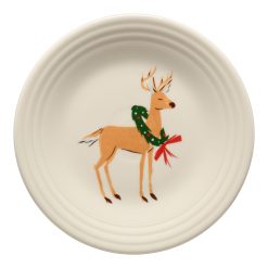 Fiesta Dinnerware - Jolly Christmas Reindeer Classic Rim 9 Inch Luncheon Plate - Jolly Christmas Reindeer Classic Rim 9 Inch Luncheon Plate