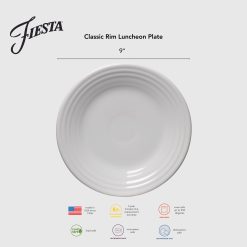 Alternative view of Fiesta Dinnerware - Lavender Classic Rim 9 Inch Luncheon Plate - Lavender Classic Rim 9 Inch Luncheon Plate