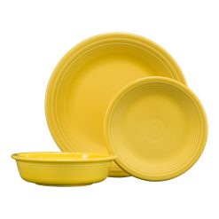 Alternative view of Fiesta Dinnerware - New Retired Classic Rim 3-Piece Place Setting, Service for 1 - New Retired Classic Rim 3-Piece Place Setting, Service for 1