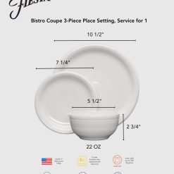 Alternative view of Fiesta Dinnerware - Bistro Coupe 3-Piece Place Setting, Service for 1 - Bistro Coupe 3-Piece Place Setting, Service for 1