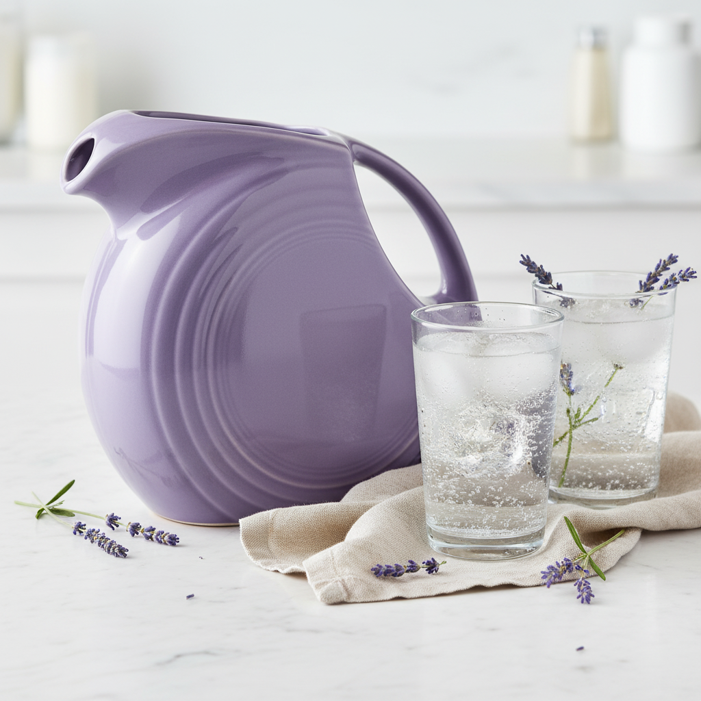 Fiesta Dinnerware - Lavender 67 OZ Large Disk Pitcher - Lavender 67 OZ Large Disk Pitcher - Image 4