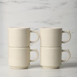 Alternative view of Fiesta Dinnerware - Linen 16 OZ Set of 4 Stackable Mug Set - Linen 16 OZ Set of 4 Stackable Mug Set