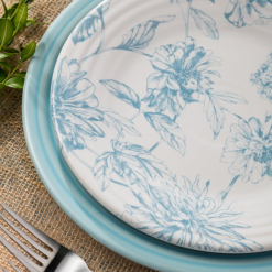 Alternative view of Fiesta Dinnerware - Botanical Floral Sky Classic Rim 9 Inch Luncheon Plate - Botanical Floral Sky Classic Rim 9 Inch Luncheon Plate