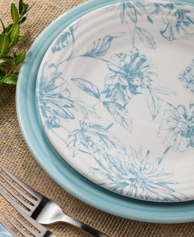 Fiesta Dinnerware - Botanical Floral Sky Classic Rim 9 Inch Luncheon Plate - Botanical Floral Sky Classic Rim 9 Inch Luncheon Plate - Image 2