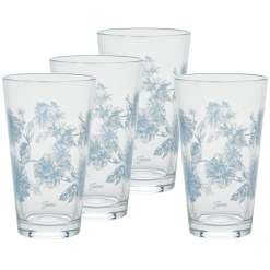 Fiesta Dinnerware - Botanical Floral 16 oz. Cooler Glass - Set of 4 - Botanical Floral 16 oz. Cooler Glass - Set of 4