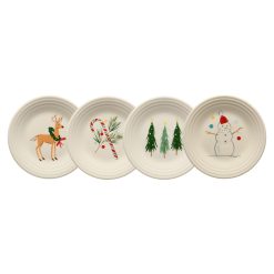 Fiesta Dinnerware - Jolly Christmas Classic Rim 9 Inch Luncheon Plate, Set of 4 - Jolly Christmas Classic Rim 9 Inch Luncheon Plate, Set of 4