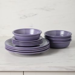 Alternative view of Fiesta Dinnerware - Lavender Classic Rim 12-Piece Dinnerware Set, Service for 4 - Lavender Classic Rim 12-Piece Dinnerware Set, Service for 4