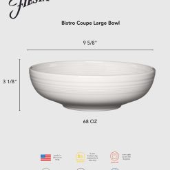 Alternative view of Fiesta Dinnerware - Scarlet Bistro Coupe 9 5/8 Inch Large Bowl 68 OZ - Scarlet Bistro Coupe 9 5/8 Inch Large Bowl 68 OZ
