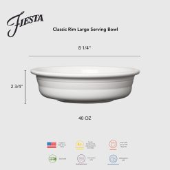 Alternative view of Fiesta Dinnerware - Lavender Classic Rim 8 1/4 Inch Large Serving Bowl 40 OZ - Lavender Classic Rim 8 1/4 Inch Large Serving Bowl 40 OZ