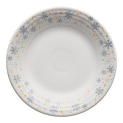 Fiesta Dinnerware - White Snowflake Classic Rim 9 Inch Luncheon Plate - White Snowflake Classic Rim 9 Inch Luncheon Plate