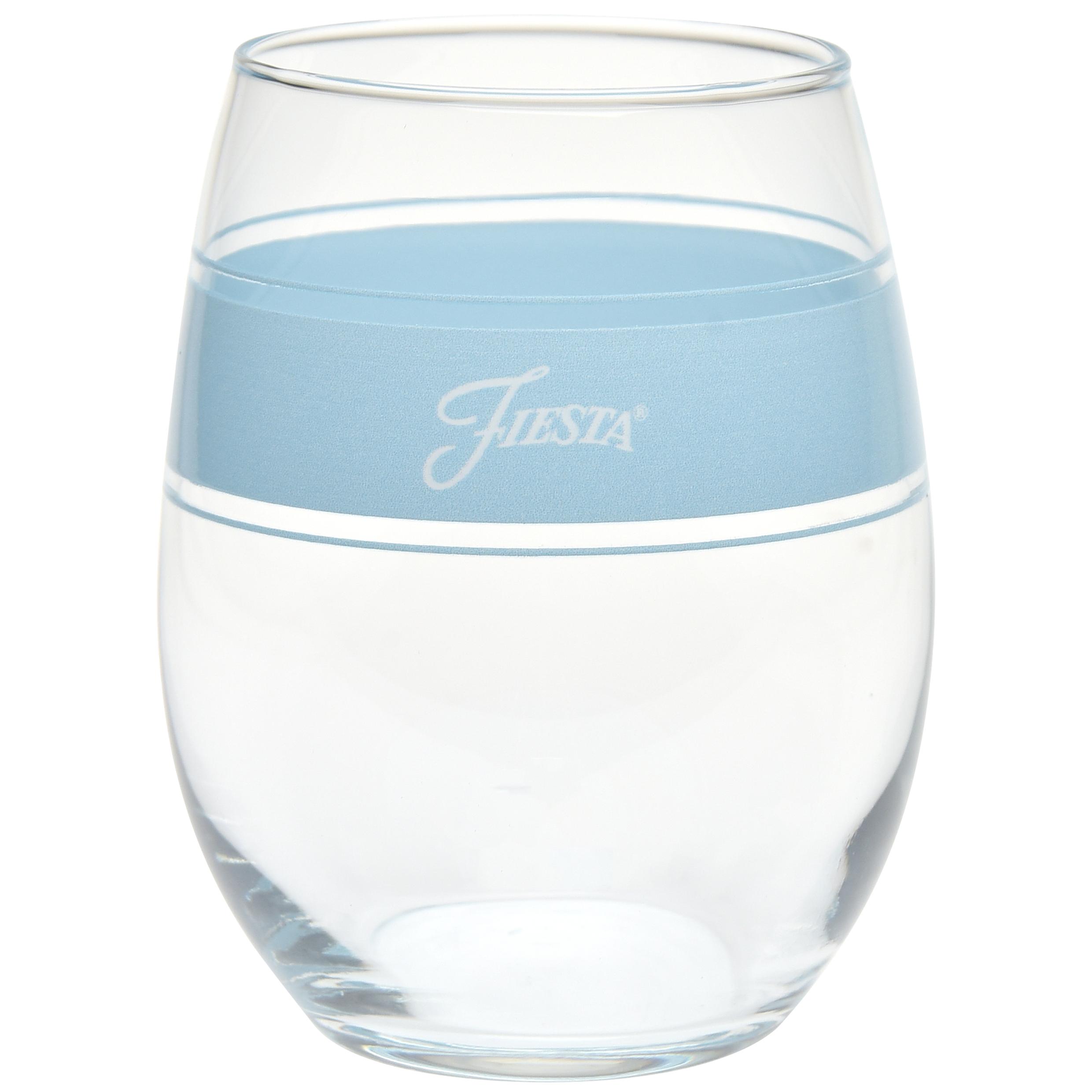Fiesta Dinnerware - Coastal Blues 15 oz. Frame Stemless Wine Mixed Color, Set of 4 - Coastal Blues 15 oz. Frame Stemless Wine Mixed Color, Set of 4 - Image 2