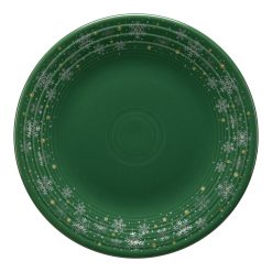 Fiesta Dinnerware - Jade Snowflake Classic Rim 9 Inch Luncheon Plate - Jade Snowflake Classic Rim 9 Inch Luncheon Plate