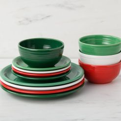 Alternative view of Fiesta Dinnerware - Christmas Mixed Color Bistro Coupe 12-Piece Dinnerware Set, Service for 4 - Christmas Mixed Color Bistro Coupe 12-Piece Dinnerware Set, Service for 4