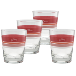 Fiesta Dinnerware - Sunset Horizon Edgeline Tapered Double Old Fashion Glass Mixed, Set of 4 - Sunset Horizon Edgeline Tapered Double Old Fashion Glass Mixed, Set of 4
