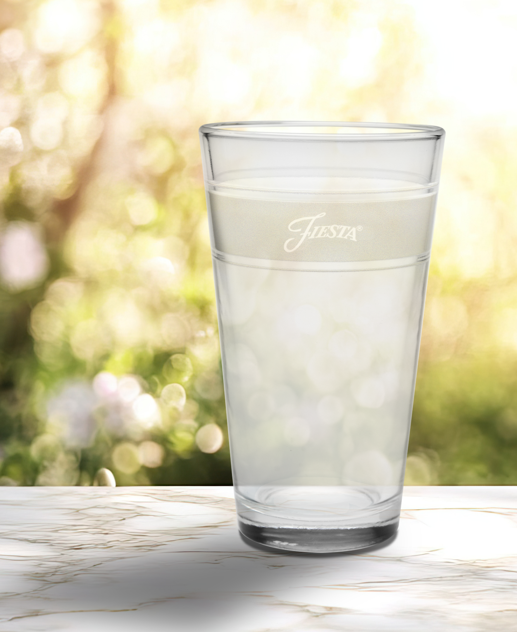 Fiesta Dinnerware - Linen 16 oz. Frame Cooler Glass - Set of 4 - Linen 16 oz. Frame Cooler Glass - Set of 4 - Image 3