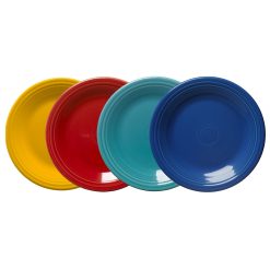 Fiesta Dinnerware - Mixed Vibrant Classic Rim 10 1/2 Inch Dinner Plate, Set of 4 - Mixed Vibrant Classic Rim 10 1/2 Inch Dinner Plate, Set of 4