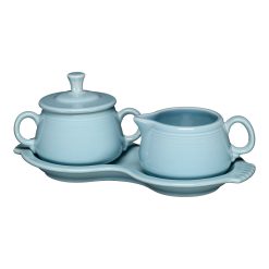 Fiesta Dinnerware - New Retired 4-Piece Sugar Bowl and Creamer Set with Tray - New Retired 4-Piece Sugar Bowl and Creamer Set with Tray