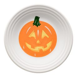 Fiesta Dinnerware - Jack-o-Lantern Pumpkin Classic Rim 9 Inch Luncheon Plate - Jack-o-Lantern Pumpkin Classic Rim 9 Inch Luncheon Plate
