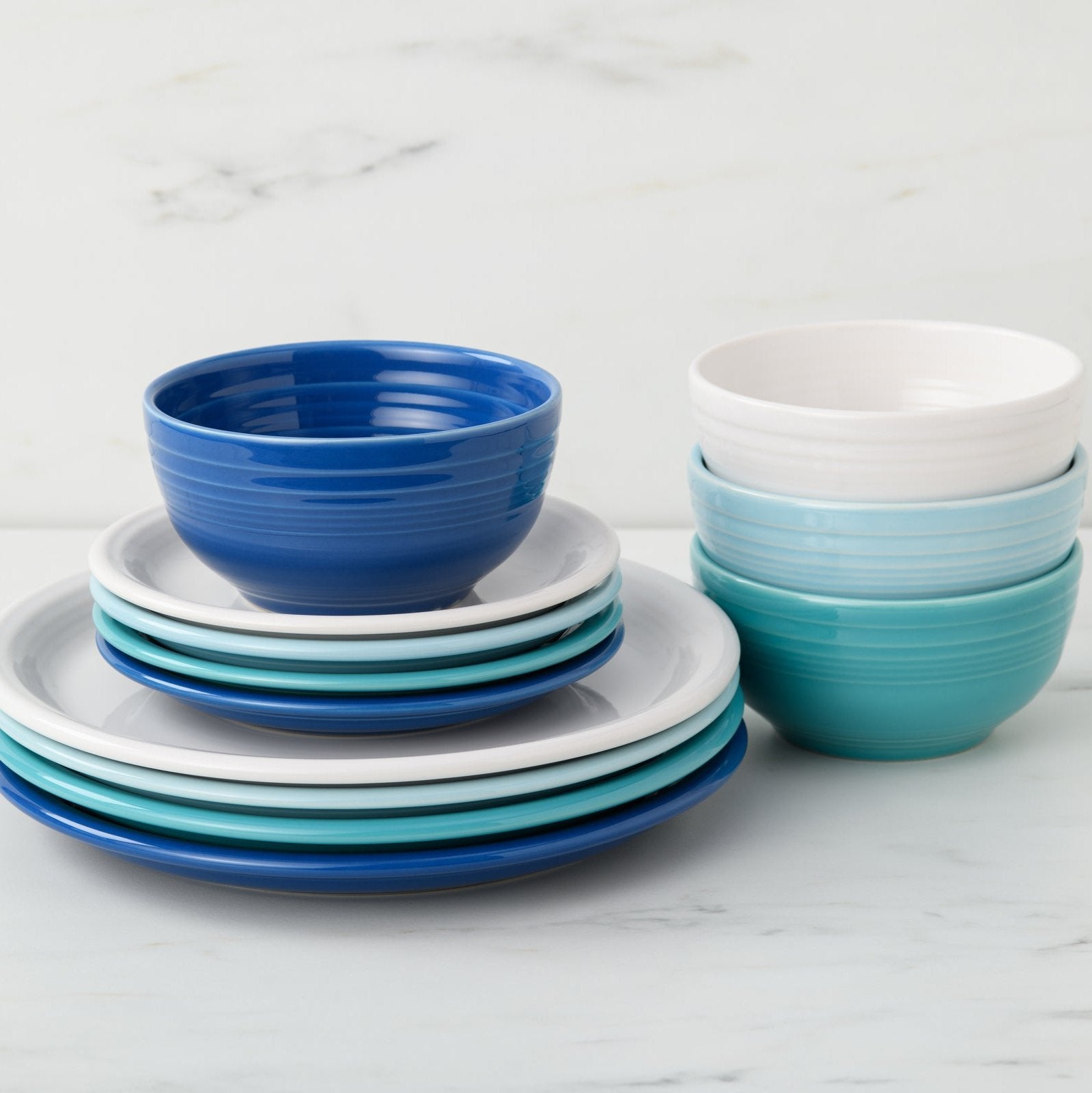 Fiesta Dinnerware - Mixed Coastal Blues Bistro Coupe 12-Piece Dinnerware Set, Service for 4 - Mixed Coastal Blues Bistro Coupe 12-Piece Dinnerware Set, Service for 4 - Image 2