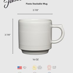 Alternative view of Fiesta Dinnerware - Sunset Horizon 16 OZ Set of 4 Mixed Stackable Mug Set - Sunset Horizon 16 OZ Set of 4 Mixed Stackable Mug Set