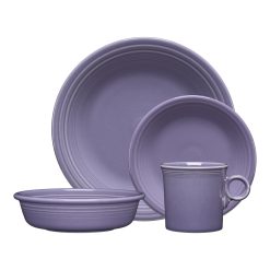 Fiesta Dinnerware - Lavender Classic Rim 4-Piece Place Setting, Service for 1 - Lavender Classic Rim 4-Piece Place Setting, Service for 1