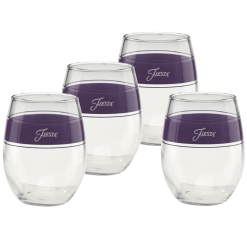 Fiesta Dinnerware - Lavender 15 oz. Frame Stemless Glass, Set of 4 - Lavender 15 oz. Frame Stemless Glass, Set of 4