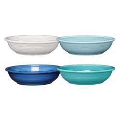 Fiesta Dinnerware - Mixed Coastal Blues Classic Rim 8 3/8-Inch 34OZ Pasta Bowls, Set of 4 - Mixed Coastal Blues Classic Rim 8 3/8-Inch 34OZ Pasta Bowls, Set of 4