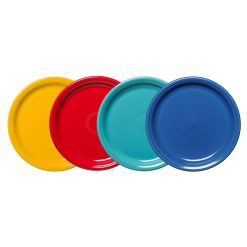 Fiesta Dinnerware - Mixed Vibrant Bistro Coupe 9 Inch Luncheon Plate, Set of 4 - Mixed Vibrant Bistro Coupe 9 Inch Luncheon Plate, Set of 4