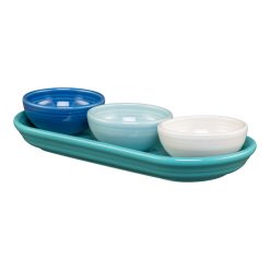 Fiesta Dinnerware - Coastal Blues Mixed Colors 4-Piece Condiment Set - Coastal Blues Mixed Colors 4-Piece Condiment Set