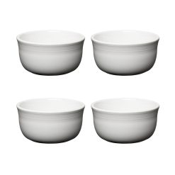 Fiesta Dinnerware - White Set of 4 All-Purpose 6-Inch 28OZ Gusto Bowls - White Set of 4 All-Purpose 6-Inch 28OZ Gusto Bowls