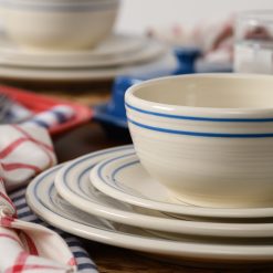 Alternative view of Fiesta Dinnerware - Americana Lapis Band Classic Bistro 3-Piece Place Setting, Service For 1 - Americana Lapis Band Classic Bistro 3-Piece Place Setting, Service For 1