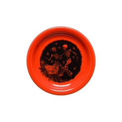 Fiesta Dinnerware - Skeleton Duet Poppy Bistro Coupe 6 1/4 Inch Appetizer Plate - Skeleton Duet Poppy Bistro Coupe 6 1/4 Inch Appetizer Plate