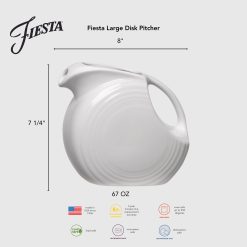 Alternative view of Fiesta Dinnerware - Lavender 67 OZ Large Disk Pitcher - Lavender 67 OZ Large Disk Pitcher